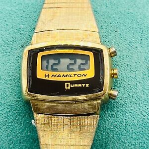 Hamilton Quartz 10K R.G.P. Bezel Wristwatch Digital Watch PARTS/REPAIR