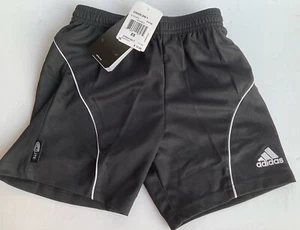 ADIDAS YOUTH STRIKER SHO Y BLACK/ WHITE SHORTS SIZE: XS - Picture 1 of 8