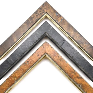Rustikales gebranntes Holz Gold Akzent Bilderrahmen Bauernhaus Wohnkultur für Wandkunst - Bild 1 von 9