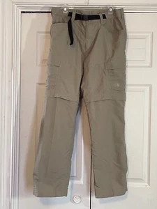 The North Face Pants Mens L 36x32 Tan Brown Belted Convertible Hiking Cargos - Picture 1 of 15