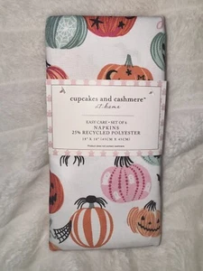 "Juego de servilletas de cocina de calabaza de Halloween para cupcakes y cachemir de 6 unidades 18""x18""" - Imagen 1 de 1