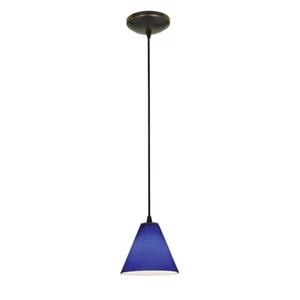 Access Lighting Martini Glass Pendant, Cord, Bronze/Cobalt - 28004-1C-ORB-COB - Picture 1 of 1