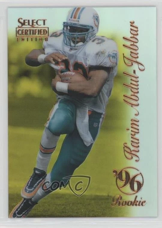 1996 Select Certified Edition Mirror Gold Karim Abdul-Jabbar #90 Rookie RC - Image 1 of 2