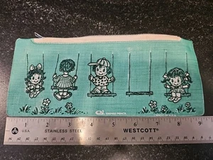 Empire Pencil Childrens School Zipped Bag Green Vinyl Vintage USA - Picture 1 of 6