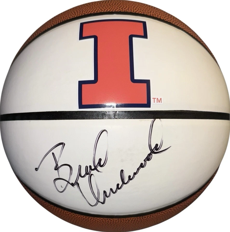 Illinois Fighting Illini Brad Underwood Signed Logo Basketball JSA Certified - Image 1 of 1