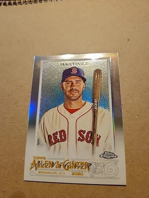 J.D. Martinez 2020 Topps Allen and Ginter Chrome Refractors #83 Boston Red Sox  - Image 1 of 2