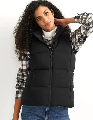 Eddie Bauer Women's Essential Down Vest NWT color Black Size Medium - Image 1 of 2