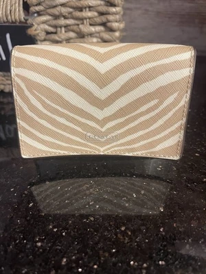 COACH - Impresión de cebra - Estuche de identificación, tarjetero de visita de crédito Foto 1 de 4