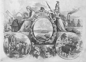 The State of Ohio - 1856 Antique Print - Picture 1 of 2