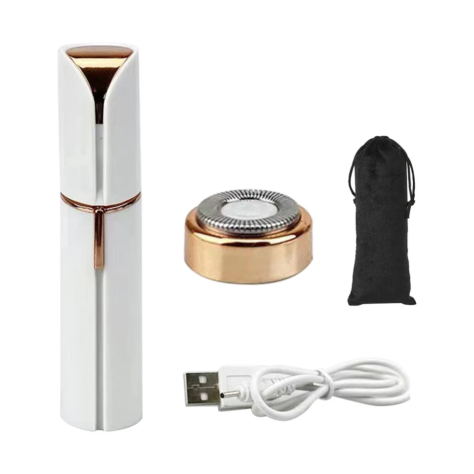 Rechargeable Ladies Facial Hair Shaver, Painless Electric Remover with - image 1 of 1