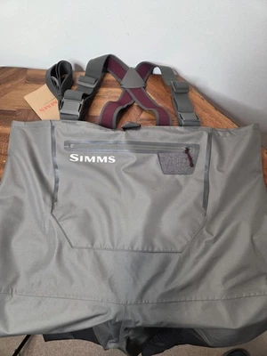 Simms Womens Tributary Fishing Waders Stocking Foot Basalt Gray Medium 8-9 New - Image 1 of 4