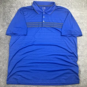 Adidas Puremotion Golf Polo Herren Größe XL blau 3 Streifen sportlich Stretch - Bild 1 von 6