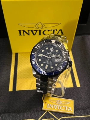 [Novo] Invicta 23873 - Relógio Masculino Automático Base Marítima - 47mm SS Moldura Preta/Azul - Imagem 1 de 4