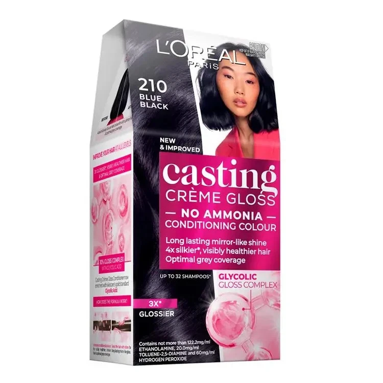L'Oreal Paris Casting Crème Gloss Semi-Permanente Haarfarbe  210 Blauschwarz - Bild 1 von 1