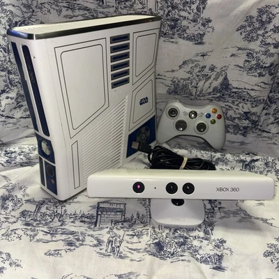 Microsoft Xbox 360 Slim 250gb R2D2 Star Wars Console W/ Kinect Read description - Image 1 of 4
