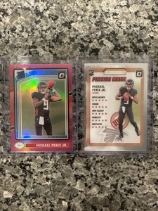 2024 Panini Donruss Optic Michael Penix Jr #279 Pink Holo Prizm & Passing Grade - Picture 1 of 2