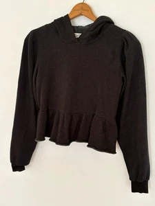 Project Social Urban Outfitters Peplum Hoodie Small Grau Cropped Langarm - Bild 1 von 11