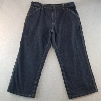 Faded Glory Jeans Men's Sz 40x30 VTG Fleece Lined Black Wash 100%Cotton Normcore - Image 1 of 4