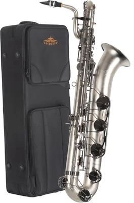 Hochwertiges Lechgold Baritonsaxophon mit edlem Nickel Finish inkl. Mundstück - Bild 1 von 4