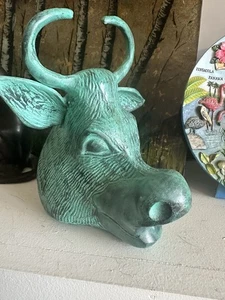 Old Chinese Dynasty Bronze Gilt Feng Shui Ox / Bull Animal Statue - Picture 1 of 6