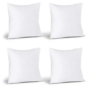 Throw Pillows Inserts (Pack of 4) White 16"x16" New! Factory Sealed - Picture 1 of 6