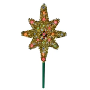 Northlight 21" Gold Star of Bethlehem Christmas Tree Topper - Multi-Color Lights - Picture 1 of 2