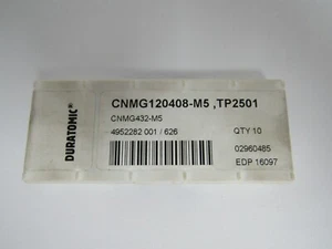 DURATOMIC CNMG120408-M5,TP2501 CARBIDE TURNING INSERT *1 PCS* - Picture 1 of 4