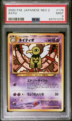 PSA 9 MINT Xatu 178 Japanese Neo Discovery Pokemon Card Graded - Image 1 of 2