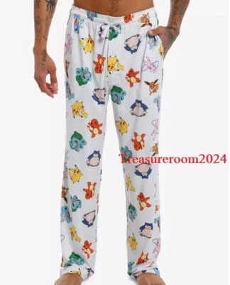 Pantalones de pijama Pokemon Kanto Region para hombre medianos 32-34 ¡NUEVOS! Foto 1 de 2
