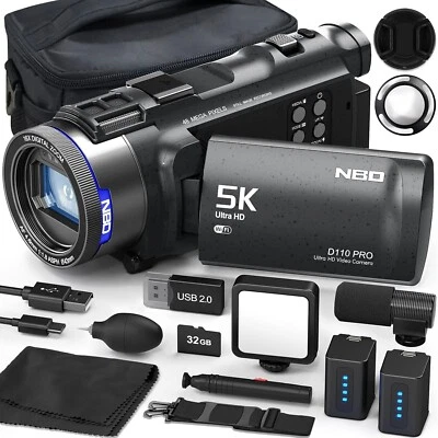 5K Video Camera Camcorder 48MP 16X 3.0" Touch Screen WIFI APP Control Vlogging - Image 1 of 4