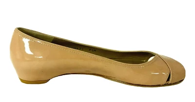 STUART WEITZMAN EXFLAT ADOBE ANILINE OPEN-TOE FLAT SZ 7, RETAIL $365 - Image 1 of 4