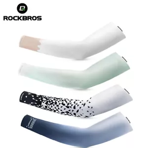 ROCKBROS Arm Sleeve UV Sunscreen Ice Silk Sleeves Riding Running Fishing 1Pair - Picture 1 of 11