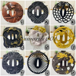 Collection Zinc Alloy Tsuba Hand Guard For Japanese Katana Sword Diy Maintenance - Picture 1 of 28
