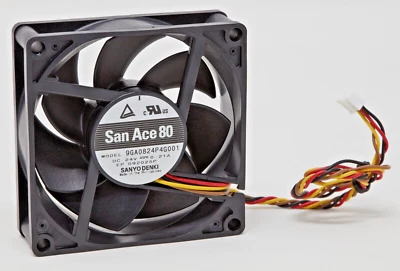 Sanyo Denki San Ace 80 80mm DC Brushless Fan 9GA0824P4G001 NEW TAKEOFF - Image 1 of 4