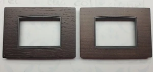 2 VIMAR EIKON HOLZPLATTEN MIT 3 MODULEN FARBE DUNKLE EICHE COD.20653.33 - Bild 1 von 1