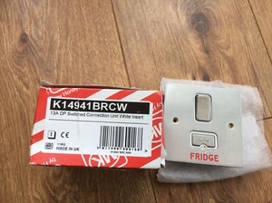 MK K14941BRCW Fridge 13A DP Switched Connection Unit White Insert - Picture 1 of 4