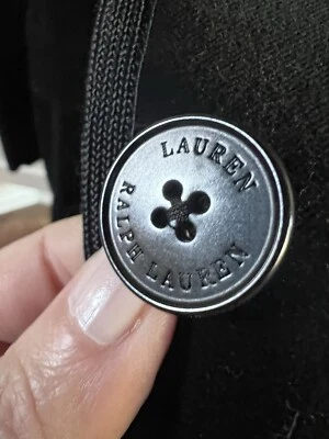 Abrigo/Blazer Ralph Lauren Negro Largo Terciopelo Talla 4  Foto 1 de 4