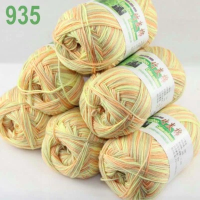 Sale New 6 Ballsx50g Super Soft Bamboo Cotton Baby Hand Knitting Crochet Yarn 35 - Image 1 of 4