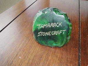vtg Inuit carving? soapstone signed Tamarack Stonecraft Canada paperweight - Picture 1 of 4