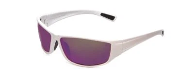 Gafas de sol polarizadas de diseñador envolventes Coyote P-44 para hombre blancas marrones/verdes espejo 66 mm Foto 1 de 4