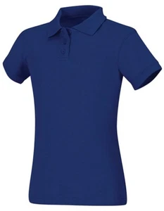 Uniforme de Aula Niñas Camisa Polo Ajustada Estilo-58582 Rojo Y Real ¡Nuevo!! - Imagen 1 de 4
