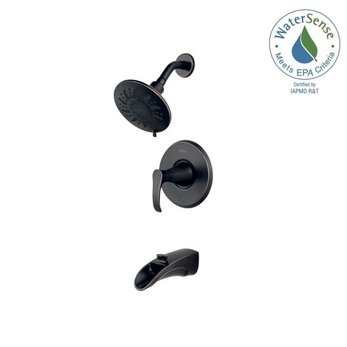 Pfister Brea LF042BRYY Waschtischarmatur In Toskanisches Bronze - Einhebel, Einzellochmontage, Mit Push & Seal Ablauf - Wasser Sparend