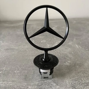 Mercedes Benz stella emblema nero cofano motore W204 202 203 211 212 221 210 208 - Foto 1 di 5