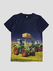S&C Kinder T-Shirt mit Traktor Motiv H504 – Blaues T-Shirt mit Traktoren-Print - Bild 1 von 7