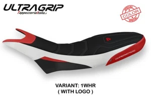 Rivestimento sella Luna Ultragrip bianca-rossa logo Ducati Hypermotard 950 19-23 - Imagen 1 de 5