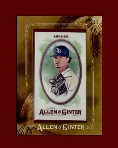 2017 Topps Allen & Ginter Mini Cloth Framed Chris Archer 'RAYS' 05/10 - Picture 1 of 2