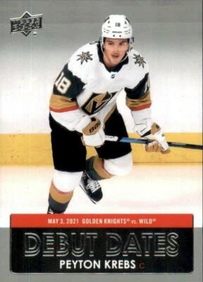 PEYTON KREBS ~ 2021-22 Upper Deck DEBUT DATES #DD-14 ~ Vegas Golden Knights ~ SP - Image 1 of 2