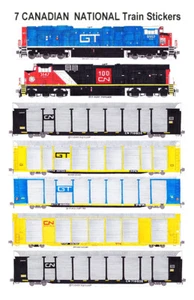 Canadian National GTW Auto Rack Train 7 pegatinas individuales Andy Fletcher - Imagen 1 de 1