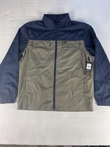 RVCA Rain Jacket Mens Sz Medium Blue Zipper Closure Windbreaker - Picture 1 of 12