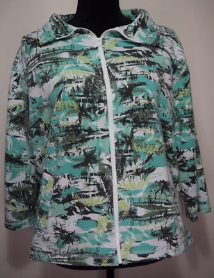 Casey Key Large Cotton Polyester Spandex Women's Jacket Zipper Collar Large - Image 1 of 4